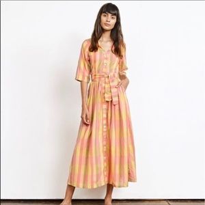 Ace & Jig Pink and Yellow Striped Maxi Dress